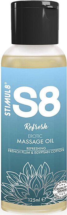 STIMUL8 S8 Refresh Cotton Massage Oil 125ml STIMUL8 S8 Refresh Cotton Massage Oil 125ml