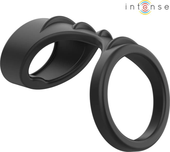 Double Ring Intense Theo Silicone Black Double Ring Intense Theo Silicone Black