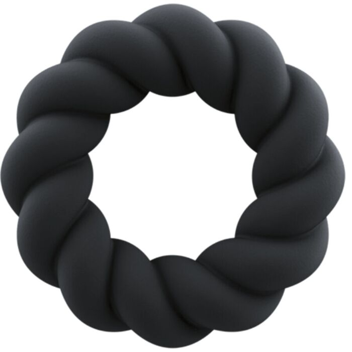 Rocks-Off Twist Silicone Masturbation Ring - Black