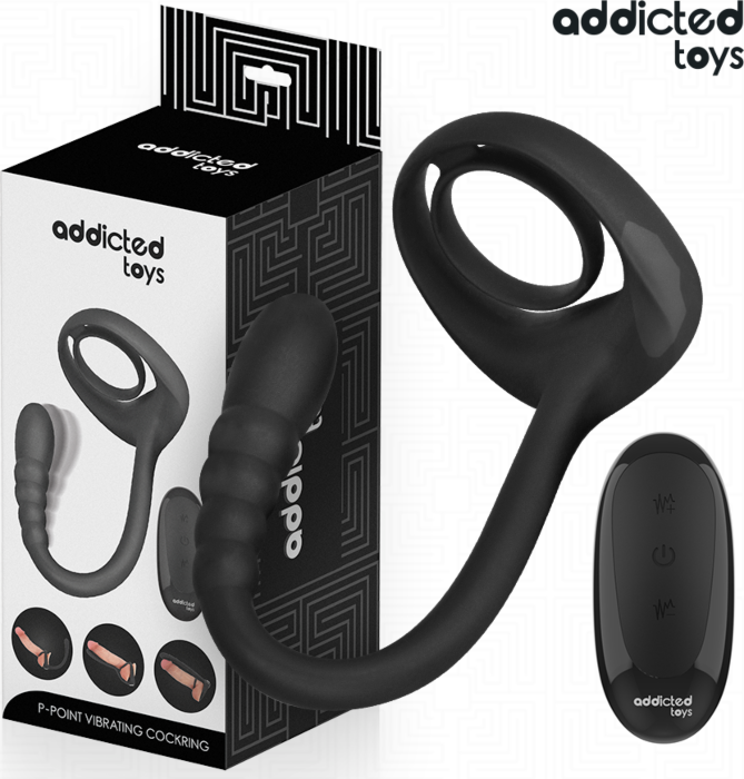 ADDICTED TOYS P-Spot Vibrating Cock Ring (Remote)