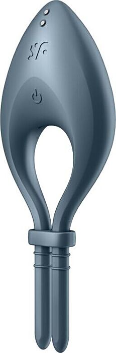 Bullseye Vibrating Cock Ring - Vibrant Grey