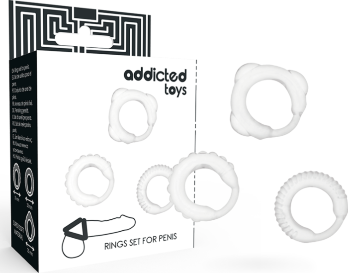 Penis Rings Addicted Toys Set 3 Clear Rings