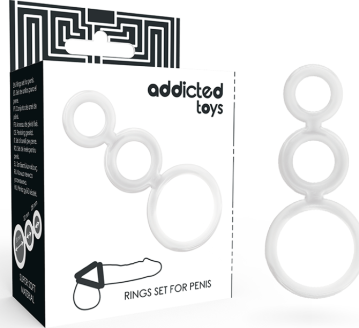 Penis Rings Set ADDICTED TOYS - Clear Performance Rings