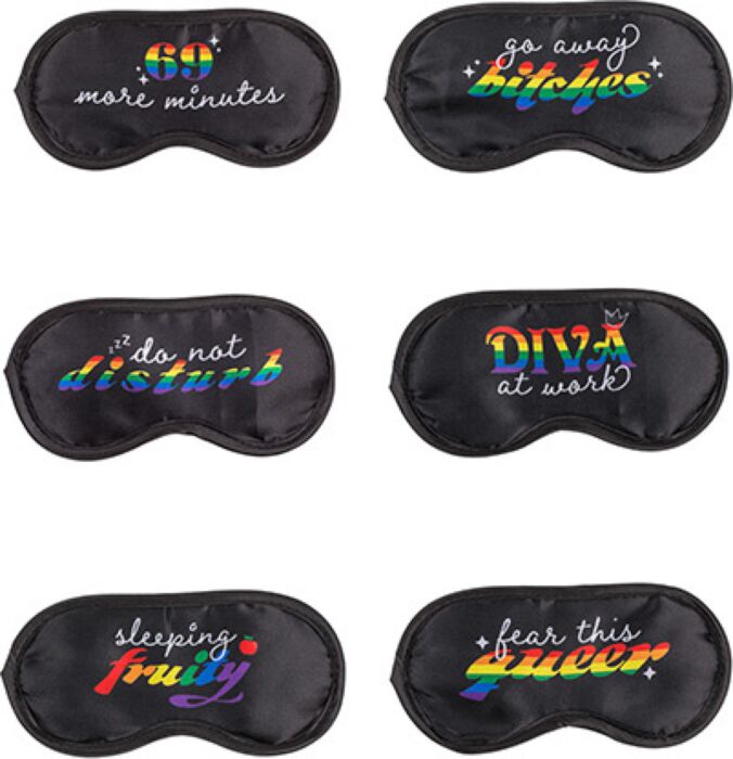 Out Of The Blue Satin Phrase Blindfolds