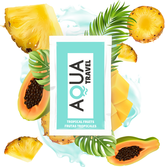 Aqua Travel - Water-based lubricant with tropical fruit flavor 6 ml - Sex Shop