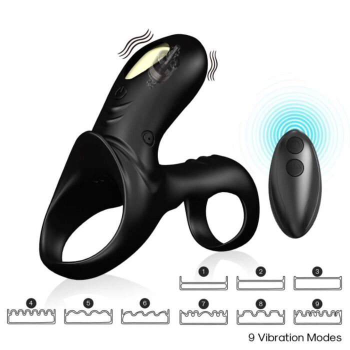 ARMONY - RANGER DOUBLE VIBRATOR RING FOR COUPLES BLACK ARMONY - RANGER DOUBLE VIBRATOR RING FOR COUPLES BLACK