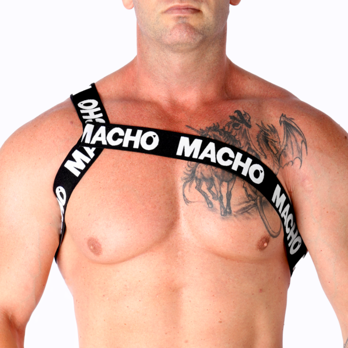 Harness Macho Underwear White Elastic Unique Design