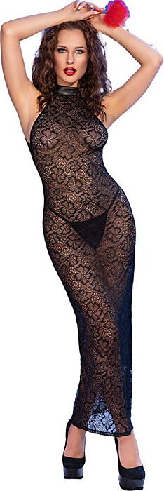 Babydoll Dress Chilirose CR 4690 Long Black Elegance Babydoll Dress Chilirose CR 4690 Long Black Elegance