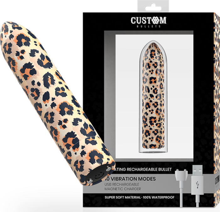 Rechargeable Leopard Bullet - Customizable Intensities Rechargeable Leopard Bullet - Customizable Intensities