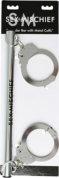 Sex & Mischief Spreader Bar with Metal Cuffs