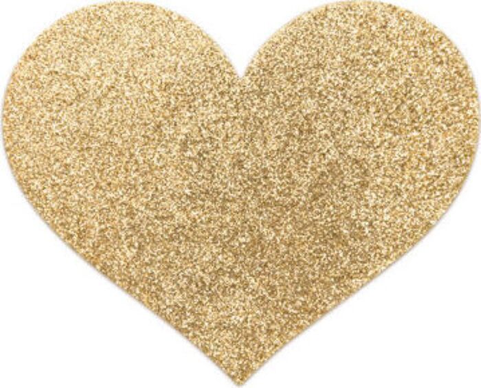 Shiny Gold Heart Nipple Covers