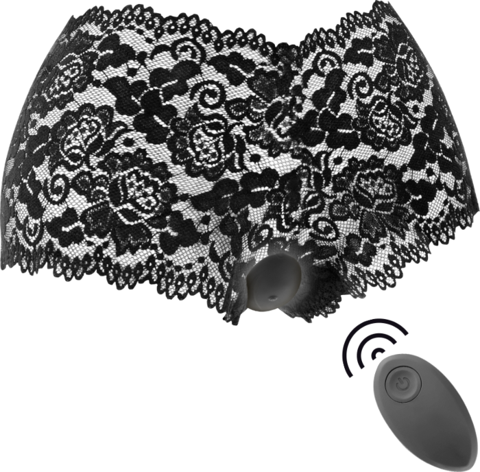 Black & silver zara remote control with panty