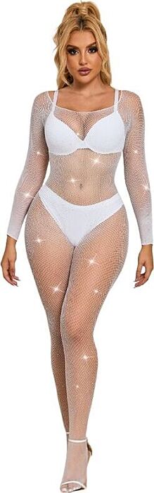 Bodystocking Sublime White Diamond Long Sleeve Bodystocking Sublime White Diamond Long Sleeve