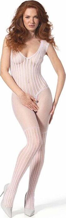 Bodystocking Passion BS 103 White Unique Design Bodystocking Passion BS 103 White Unique Design