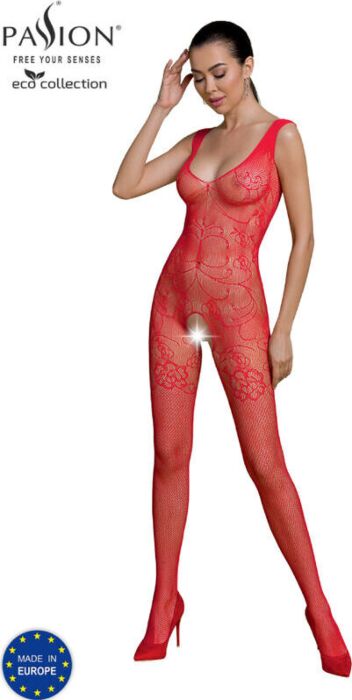 Bodystocking Passion Woman Eco BS012 Red Bodystocking Passion Woman Eco BS012 Red