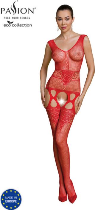 Bodystocking Passion Woman BS014 Eco Red Bodystocking Passion Woman BS014 Eco Red