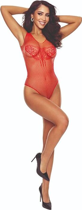 Bodystocking Passion BS109 Red Sensual Lace
