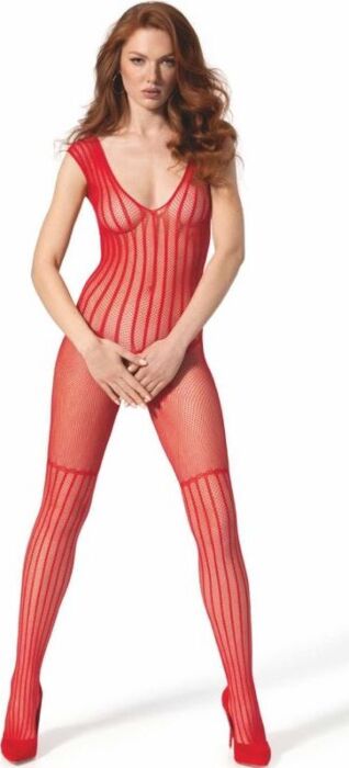 Bodystocking Passion BS 103 Red Unique Fit