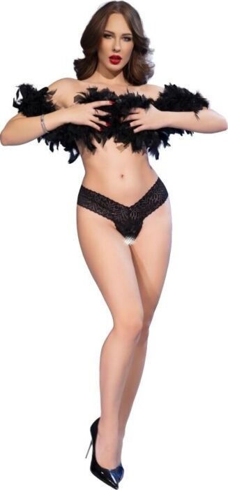 CHILIROSE - CR 4885 BLACK OPEN-CROTCH THONGS XL CHILIROSE - CR 4885 BLACK OPEN-CROTCH THONGS XL