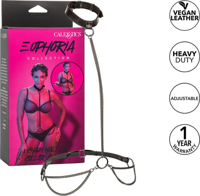 BDSM Collar CalExotics Euphoria Chain Leash