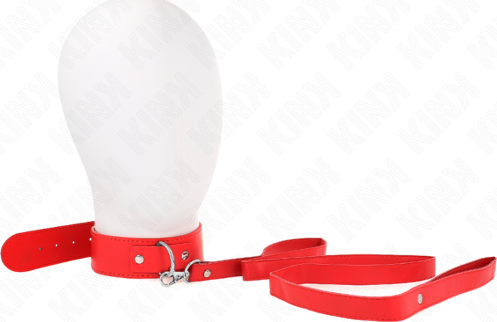 Collar with Leash KINK Adjustable Red 116cm