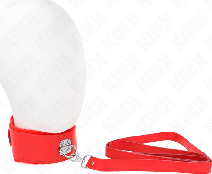 KINK Collar with Leash Red Adjustable 116cm