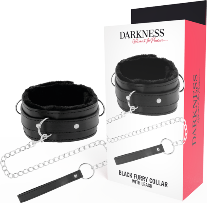 Posture Collar DARKNESS with Leather Chain for BDSM Posture Collar DARKNESS with Leather Chain for BDSM