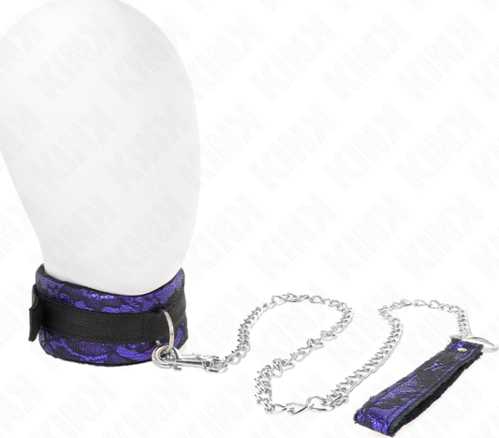 BDSM Collar KINK Velvet Lace Short Leash
