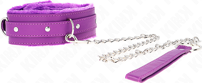 BDSM Collar KINK Adjustable Purple 65cm