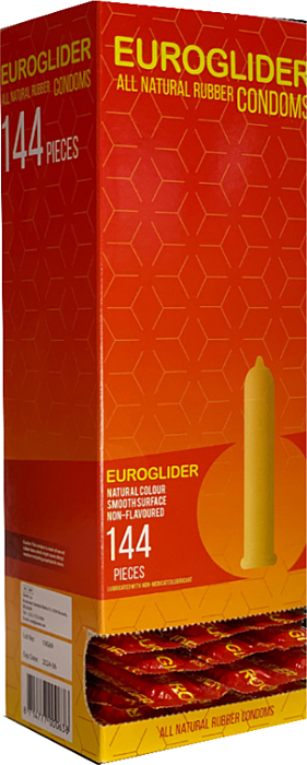 Condoms Euroglider 144 Units with Enhanced Lubrication