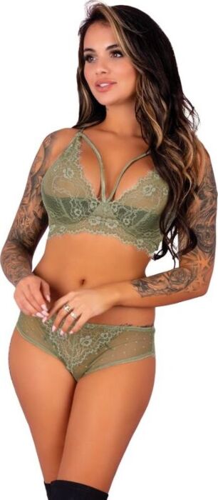 LIVCO CORSETTI PINE LC Lace Bra & Panty Set