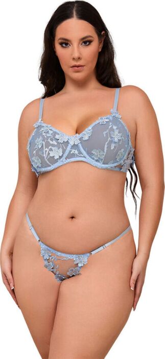 Lingerie Sublime 957636 Blue Floral Set L/XL