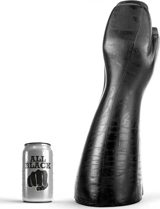 ALL BLACK 39cm Fisting Dildo — Hand & Arm