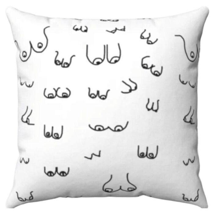 DIABLO PICANTE - 30 X 30 BOOBS CUSHION WHITE DIABLO PICANTE - 30 X 30 BOOBS CUSHION WHITE