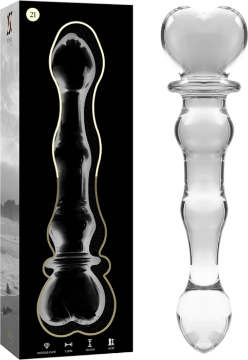 Borosilicate Glass Nebulous Dildo - Transparent Borosilicate Glass Nebulous Dildo - Transparent