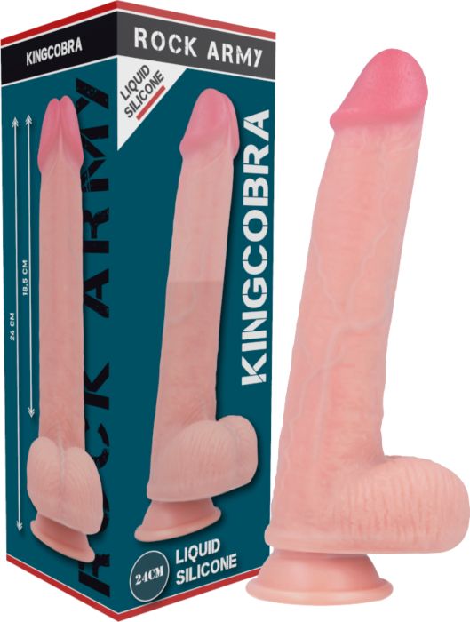Realistic Dildo Rock Army Kingcobra 24 cm with Suction Base Realistic Dildo Rock Army Kingcobra 24 cm with Suction Base