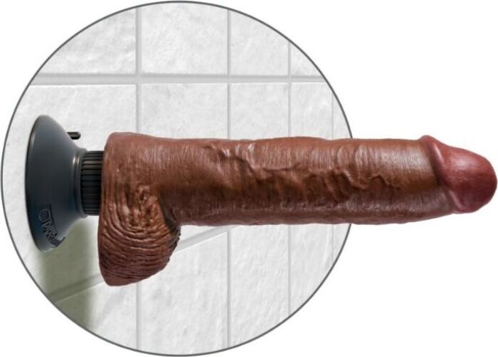King Cock Vibrator with Balls Realistic Shaft