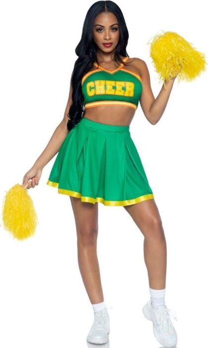 Cheerleader Costume Leg Avenue Green M/L Cheerleader Costume Leg Avenue Green M/L