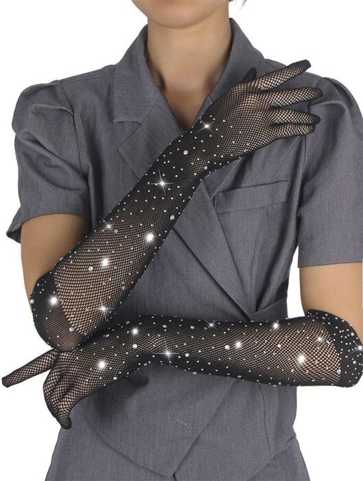 Transparent Gloves Sublime 957469 Black Glamour Transparent Gloves Sublime 957469 Black Glamour