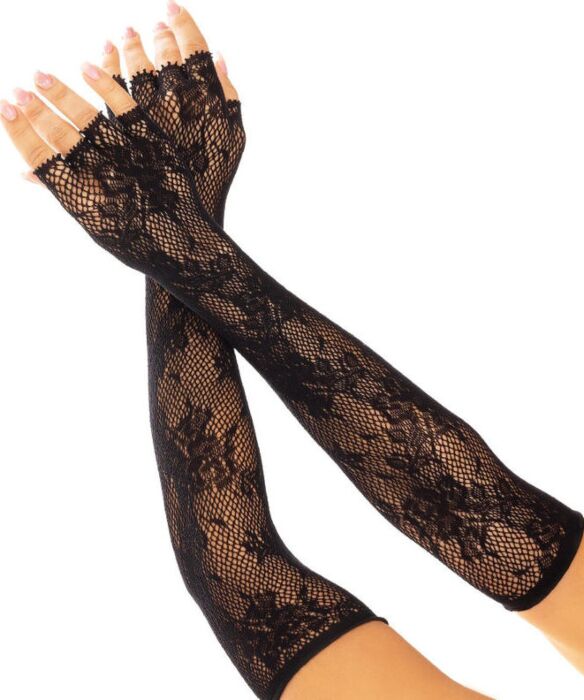 Fingerless Gloves Leg Avenue Floral Black Fingerless Gloves Leg Avenue Floral Black