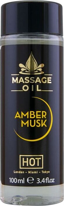 Massage Oil HOT Amber & Musk 100ml for a Seductive Experience