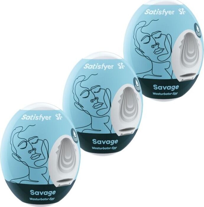SATISFYER EGGS SAVAGE Masturbator Egg 3-Pack