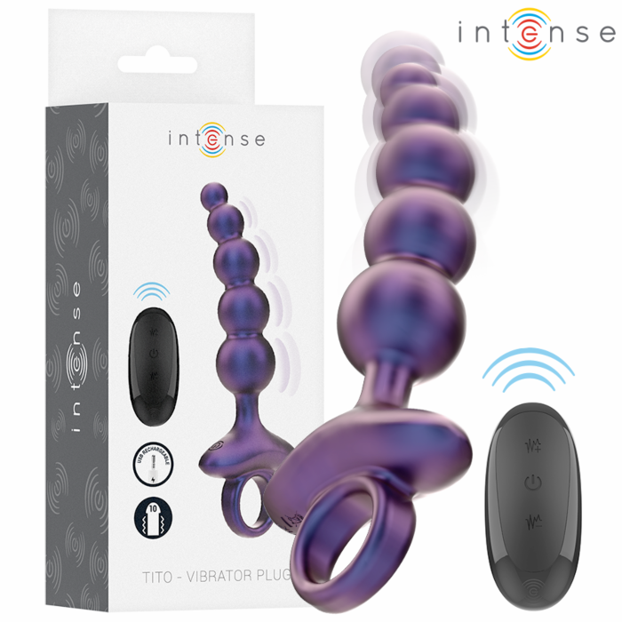INTENSE - TITO VIBRATING ANAL PLUG MODEL 3 REMOTE CONTROL INTENSE - TITO VIBRATING ANAL PLUG MODEL 3 REMOTE CONTROL
