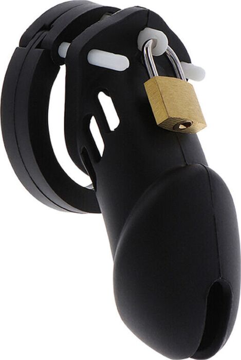 Chastity Cage Hidden Desire L Black Silicone Chastity Cage Hidden Desire L Black Silicone