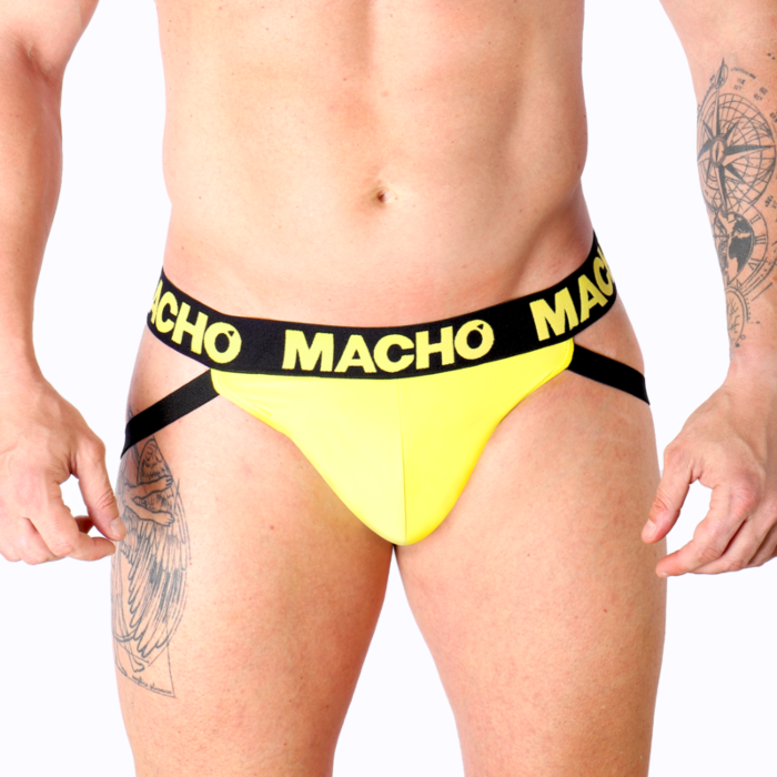Jockstrap MACHO MX25A Yellow Lycra - Sensual Fit Jockstrap MACHO MX25A Yellow Lycra - Sensual Fit