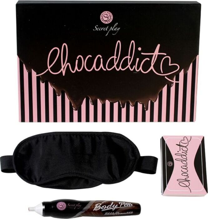SECRETPLAY CHOCADDICT erotic card game with chocolate pen