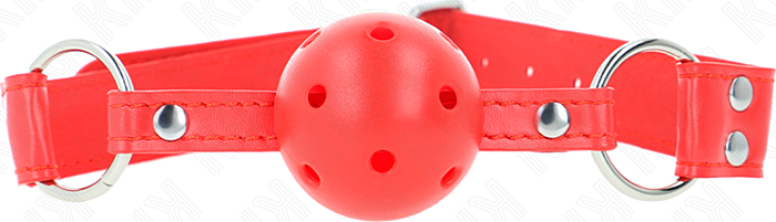 Ball Gag KINK 4.5cm Red Hollow | BDSM Pleasure
