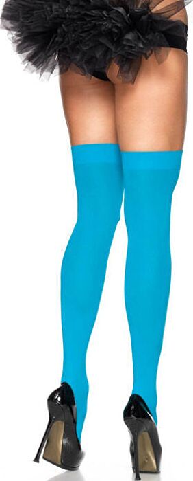 Leg avenue nylon thigh highs blue