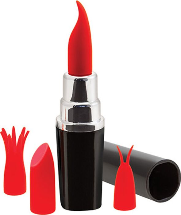 LIPSTICK VIBRATOR - BLACK/RED