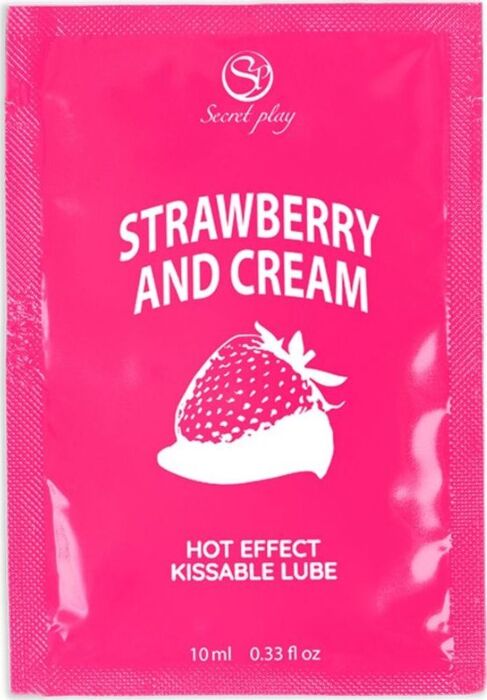 Lubricant Secretplay Strawberries & Cream 10ml - Dual Use